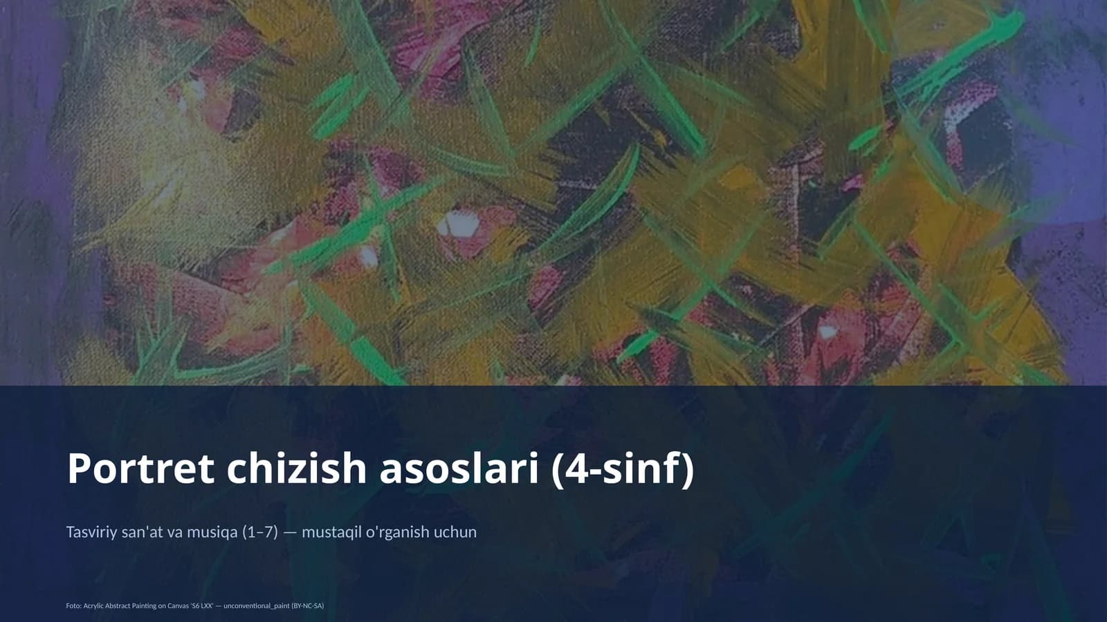 Portret chizish asoslari (4-sinf)
