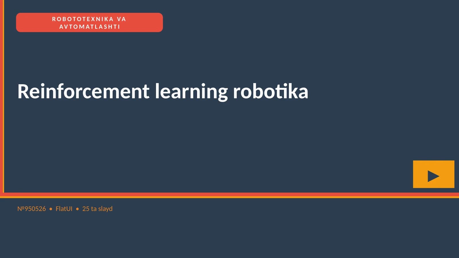 ROBOTOTEXNIKA VA AVTOMATLASHTI