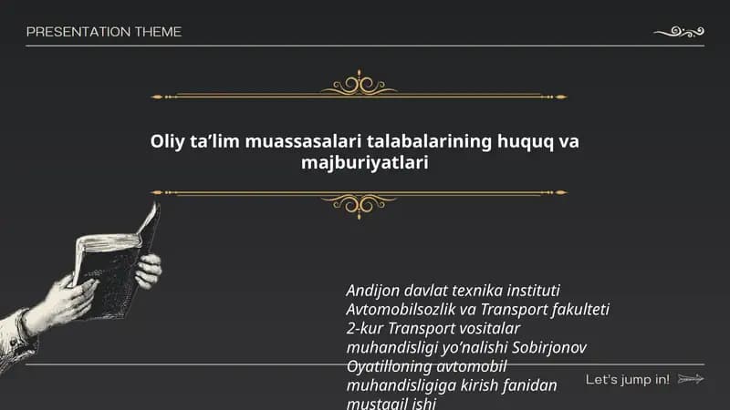 Oliy taʼlim muassasalari talabalarining huquq va majburiyatlari