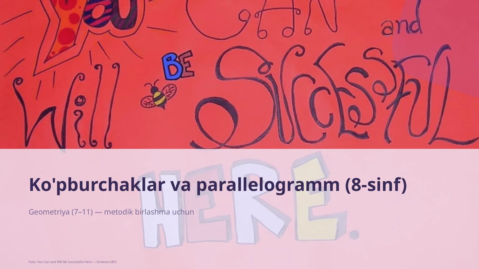 Ko'pburchaklar va parallelogramm (8-sinf)