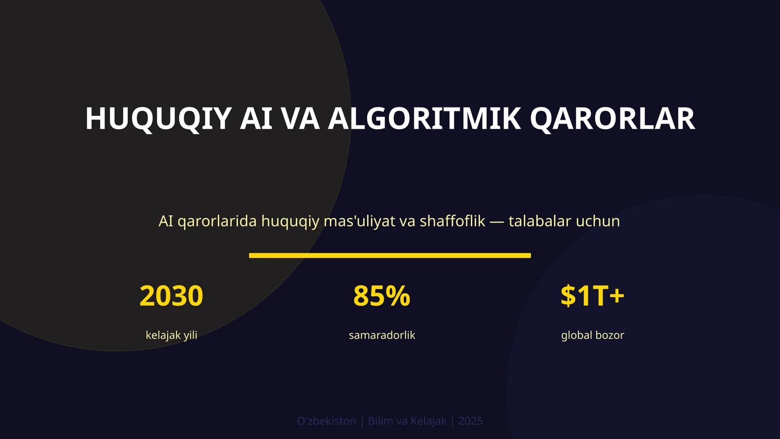 Huquqiy AI va algoritmik qarorlar