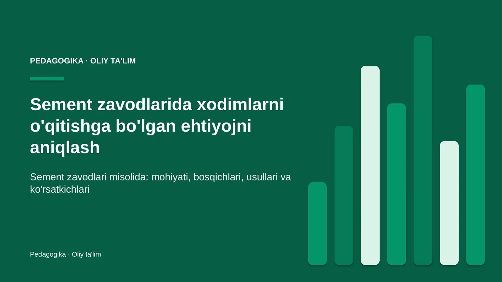 sement zavodlarida xodimlarni o'qitishga bo'lgan ehtiyojni aniqlash 6372