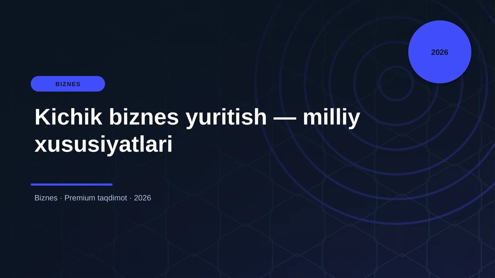 Kichik biznes yuritish — milliy xususiyatlari