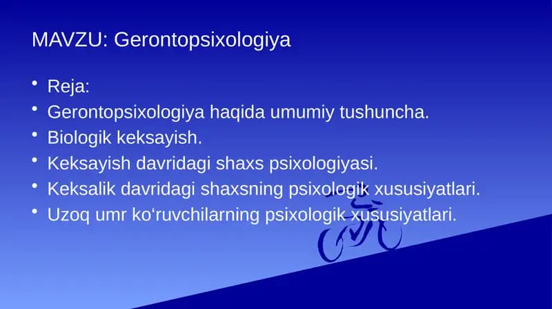 Gerontopsixologiya