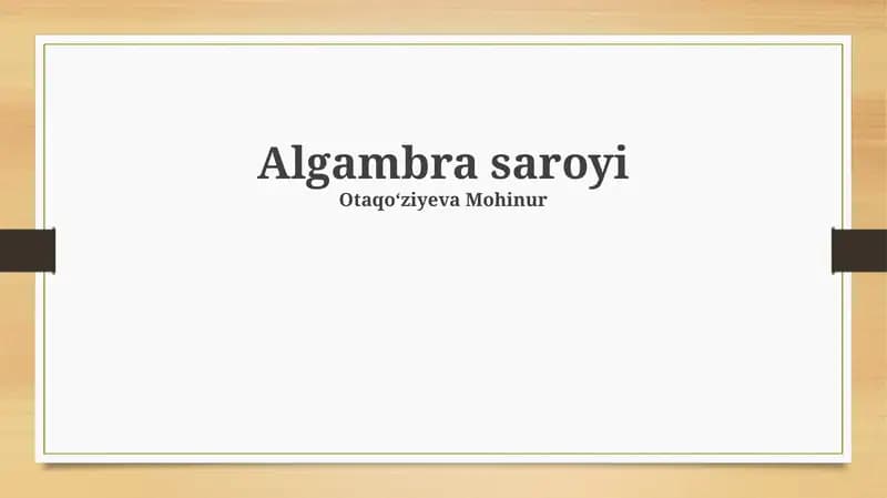 Algambra saroyi