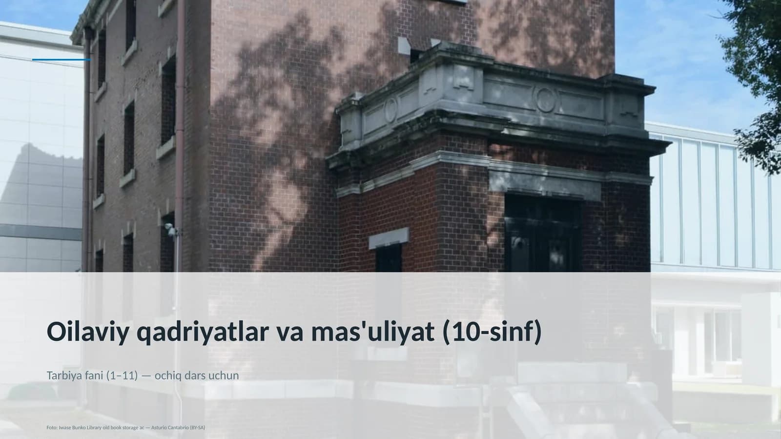 Oilaviy qadriyatlar va mas'uliyat (10-sinf)