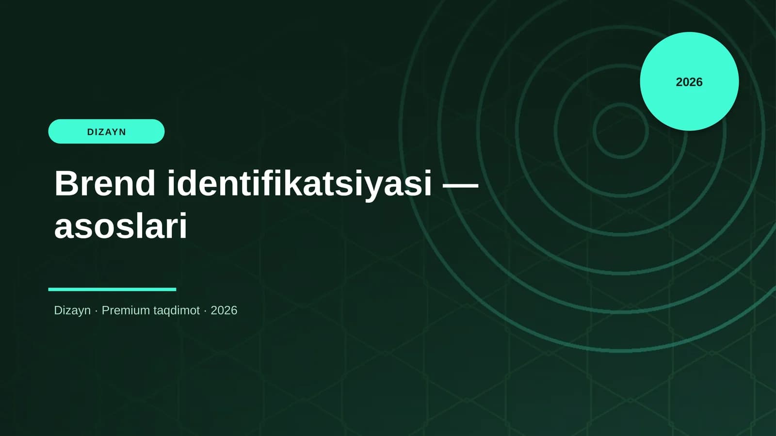 Brend identifikatsiyasi — asoslari
