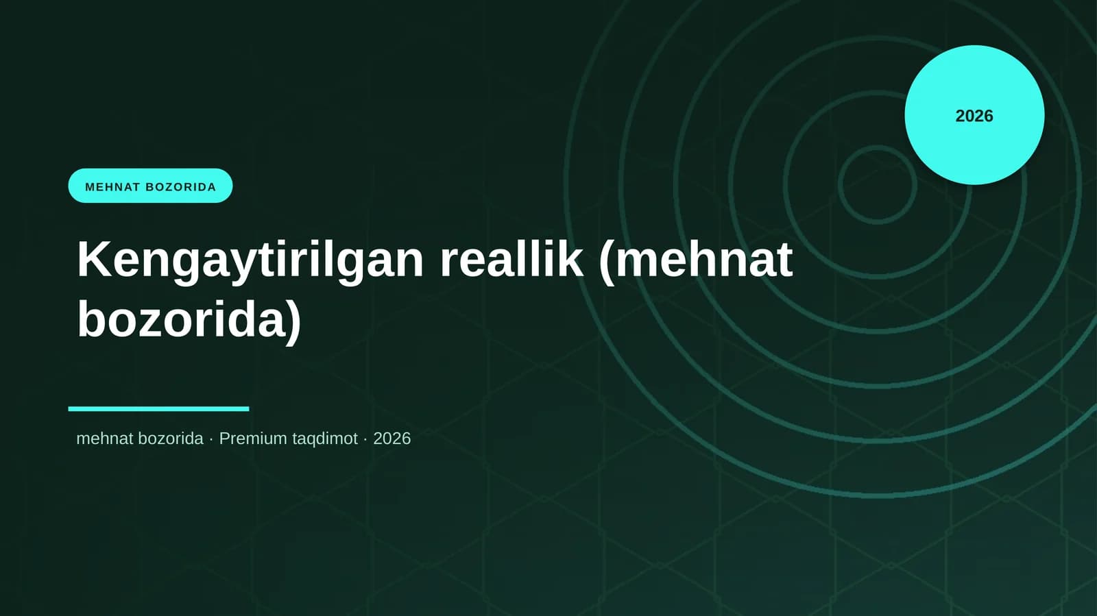Kengaytirilgan reallik (mehnat bozorida)