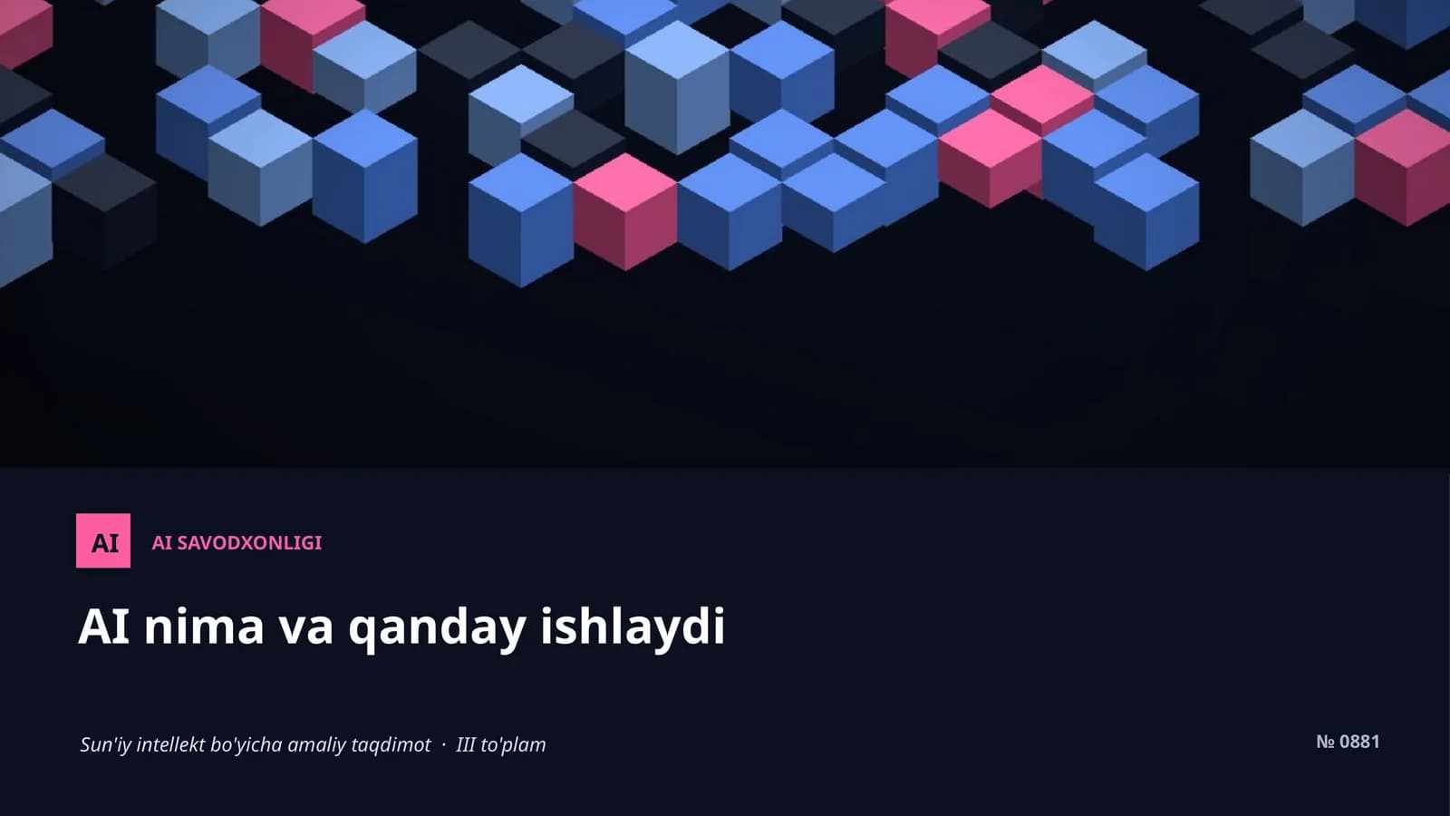 Sun'iy intellekt bo'yicha amaliy taqdimot