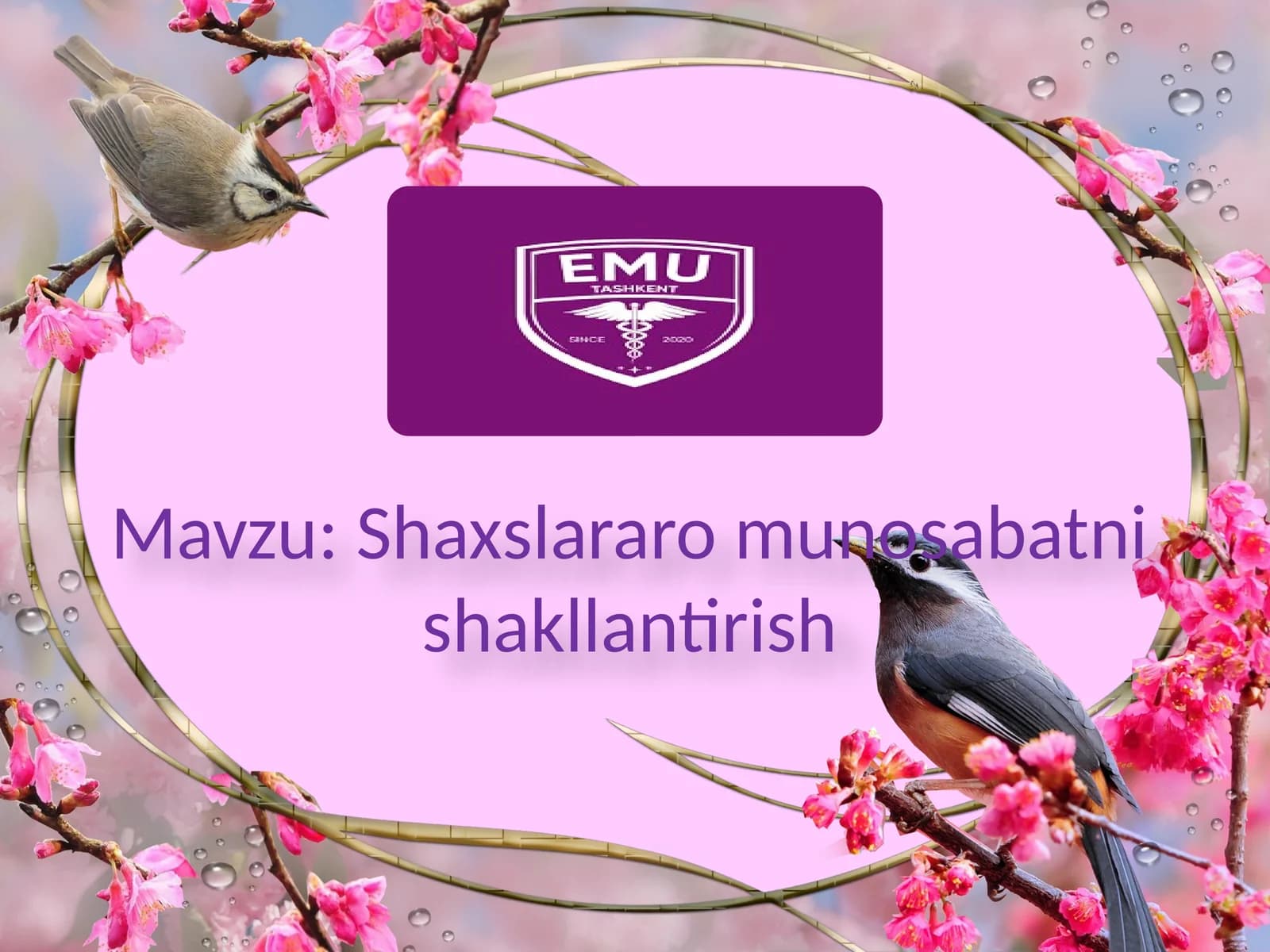 Shaxslararomunosabatnishakllantirish