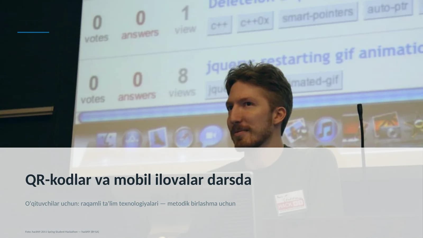 QR-kodlar va mobil ilovalar darsda