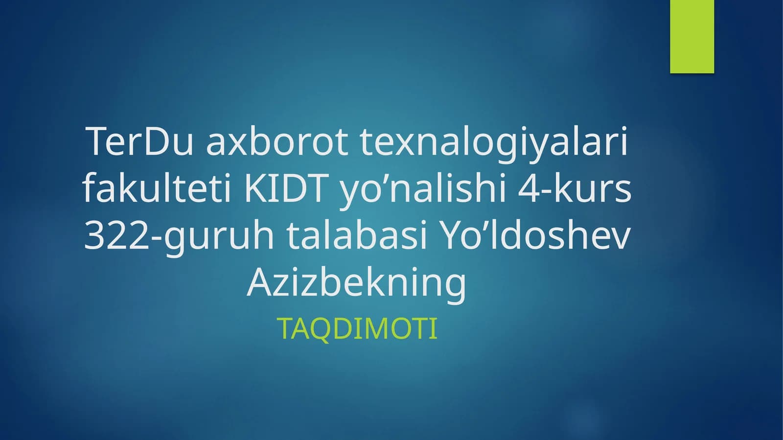 PYTHON DASTURLASH TILINI O’QITISH METODIKASI