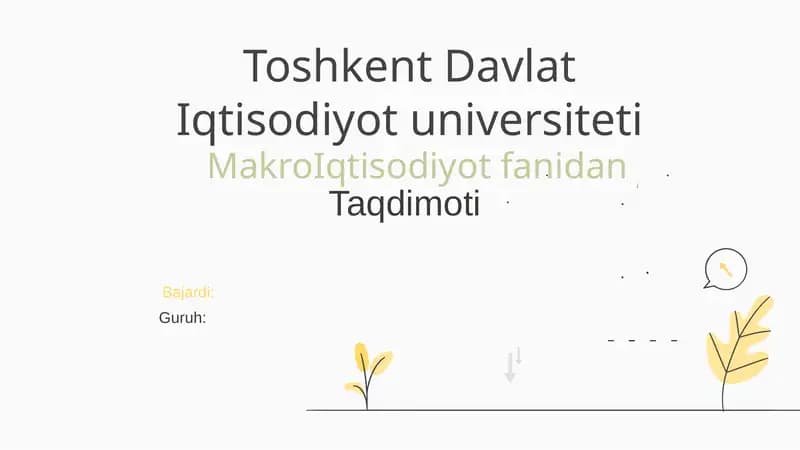 Shvetsariya davlatining makroiqtisodiy ko'rsatkichlari