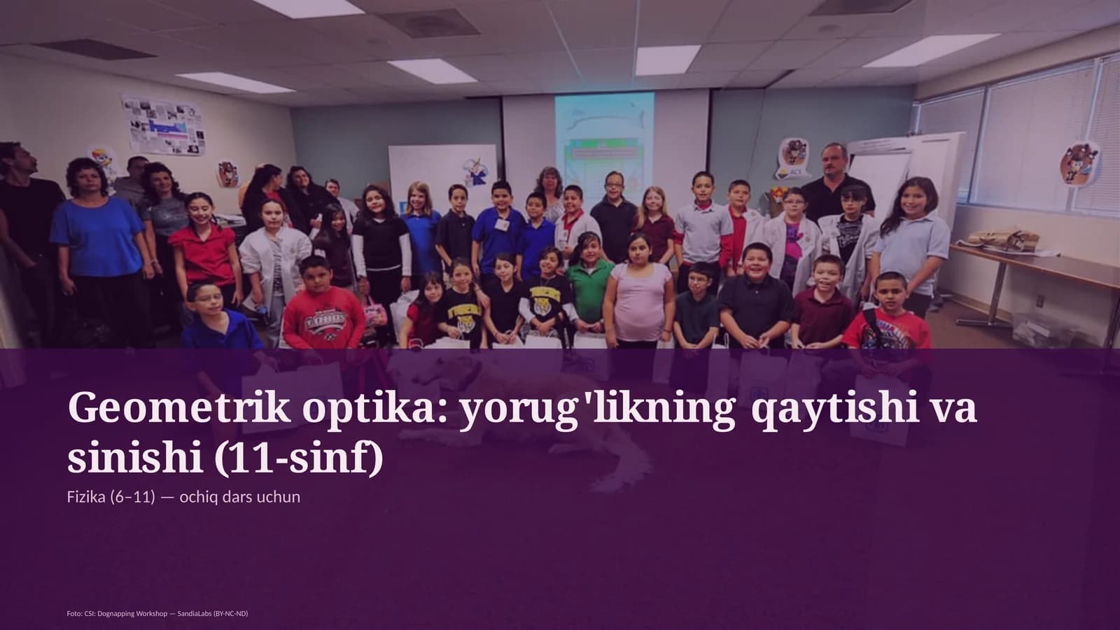 Geometrik optika: yorug'likning qaytishi va sinishi (11-sinf)