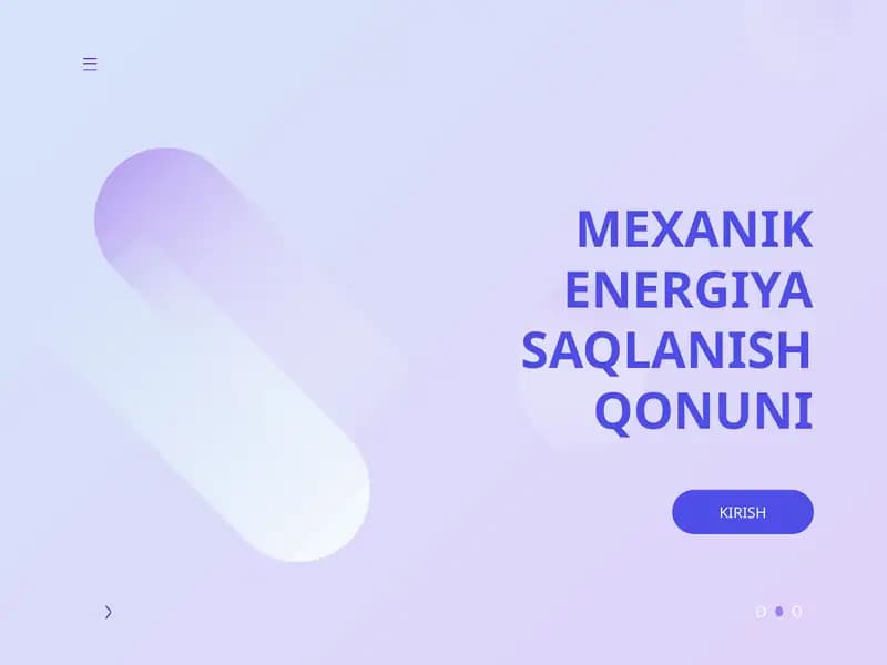 Mexanik energiya saqlanish qonuni