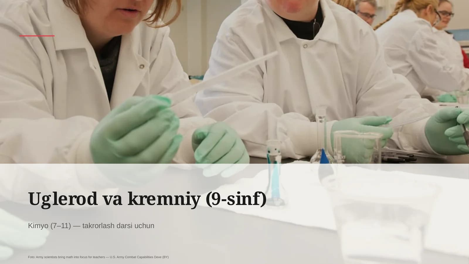 Uglerod va kremniy (9-sinf)