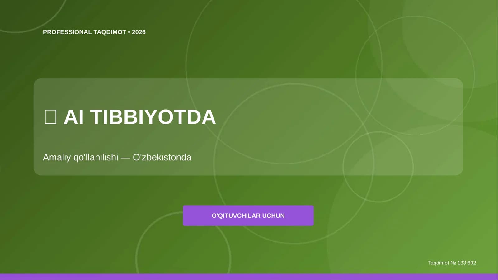 AI Tibbiyotda Amaliy Qo'llanilishi