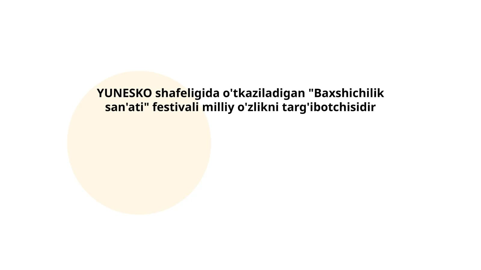 Baxshichilik san'ati festivali