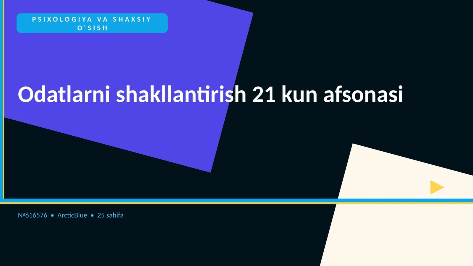 Odatlarni shakllantirish 21 kun afsonasi
