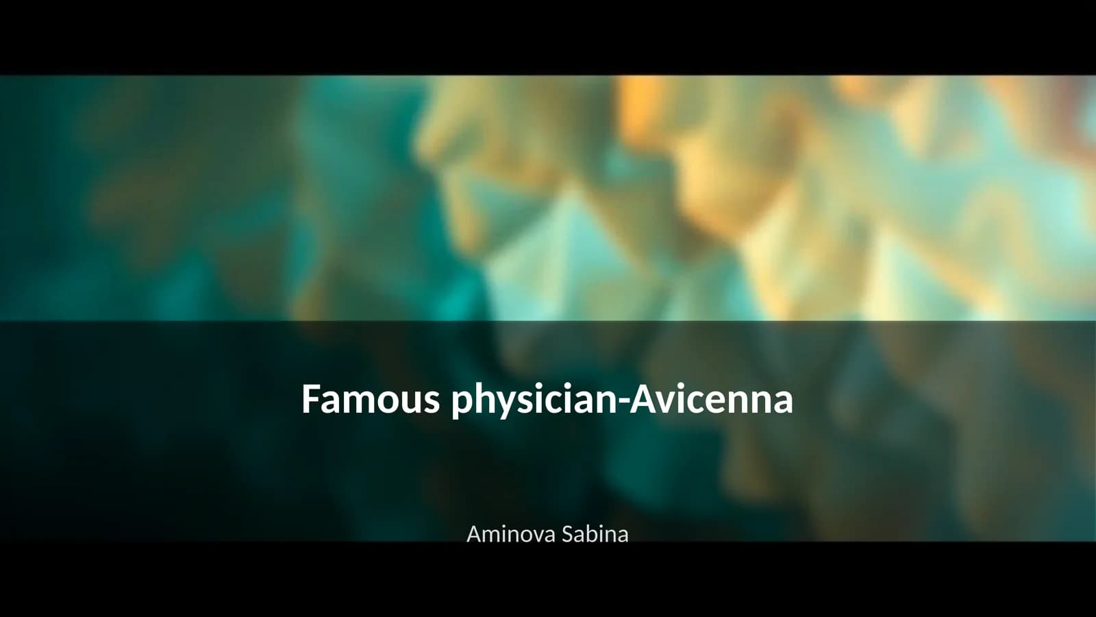 Mashhur tabib-Avicenna