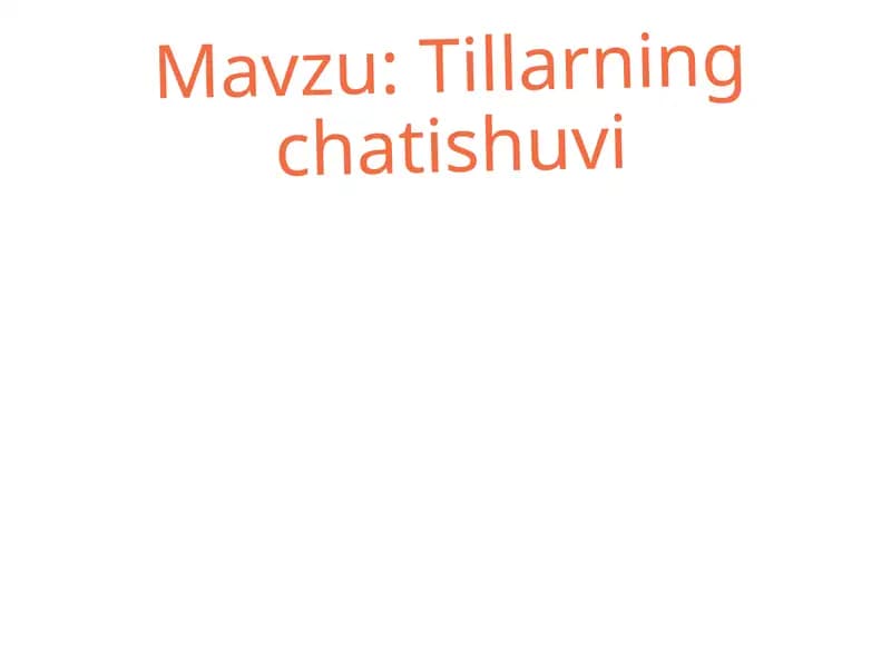 Tillarning chatishuvi