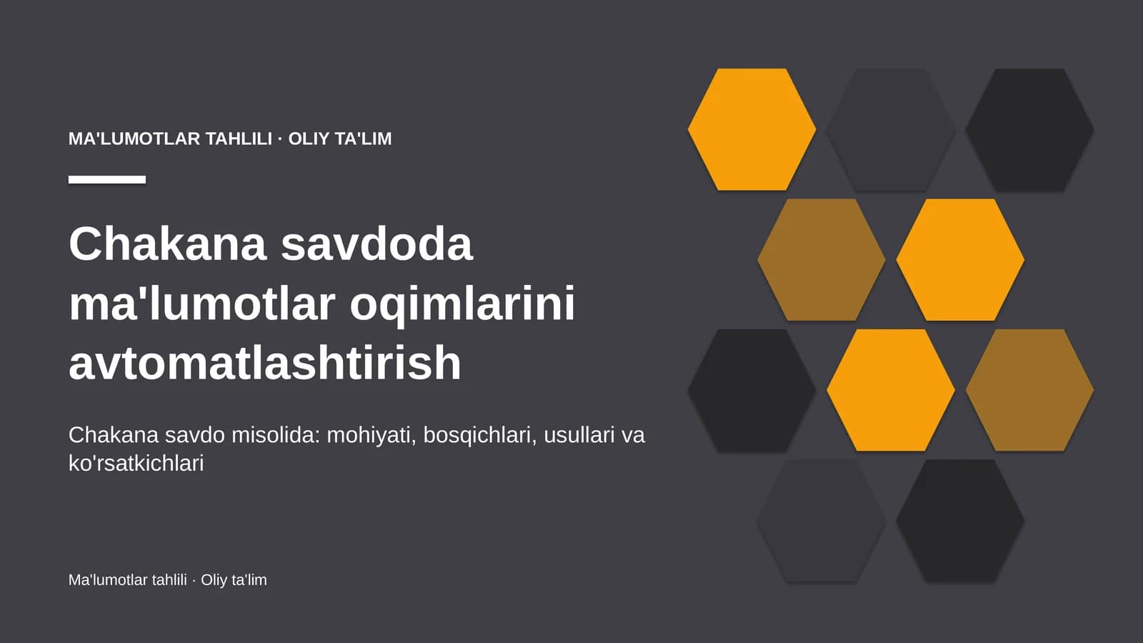 chakana savdoda ma'lumotlar oqimlarini avtomatlashtirish 9328