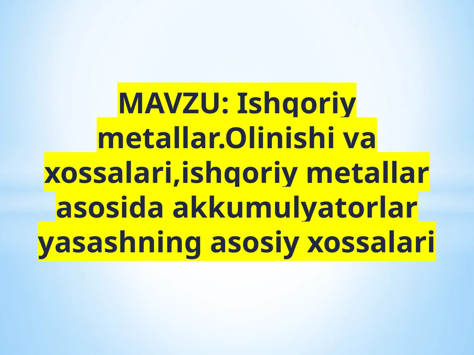 Ishqoriy metallar