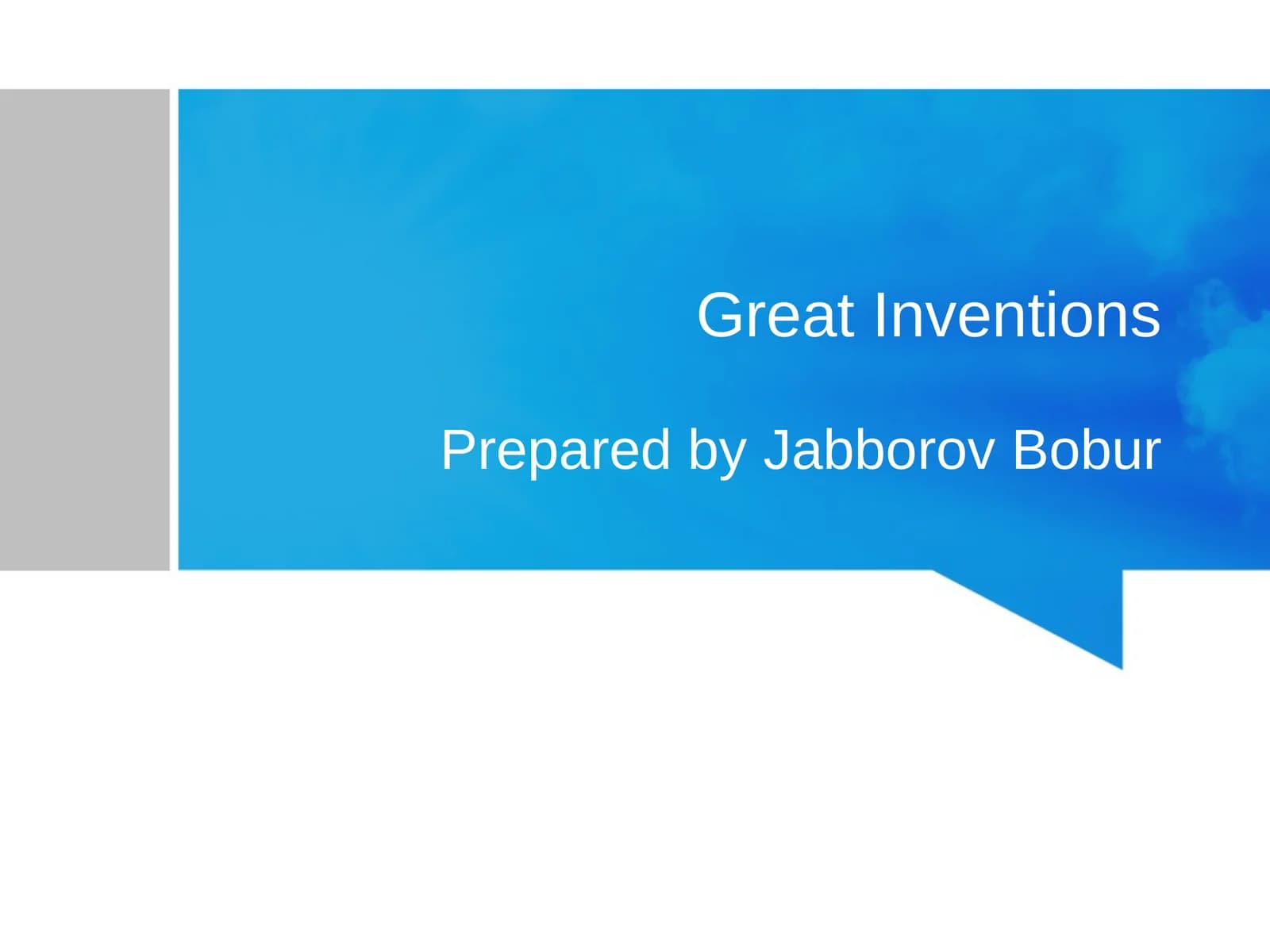 Great Inventions