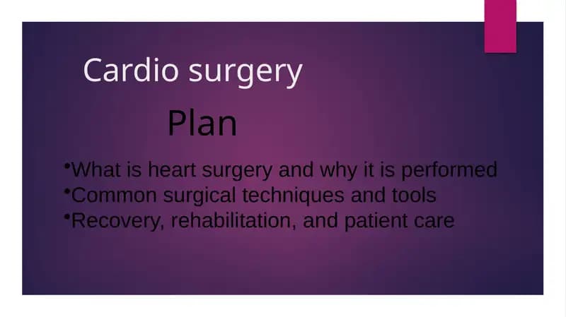 Cardio surgery
