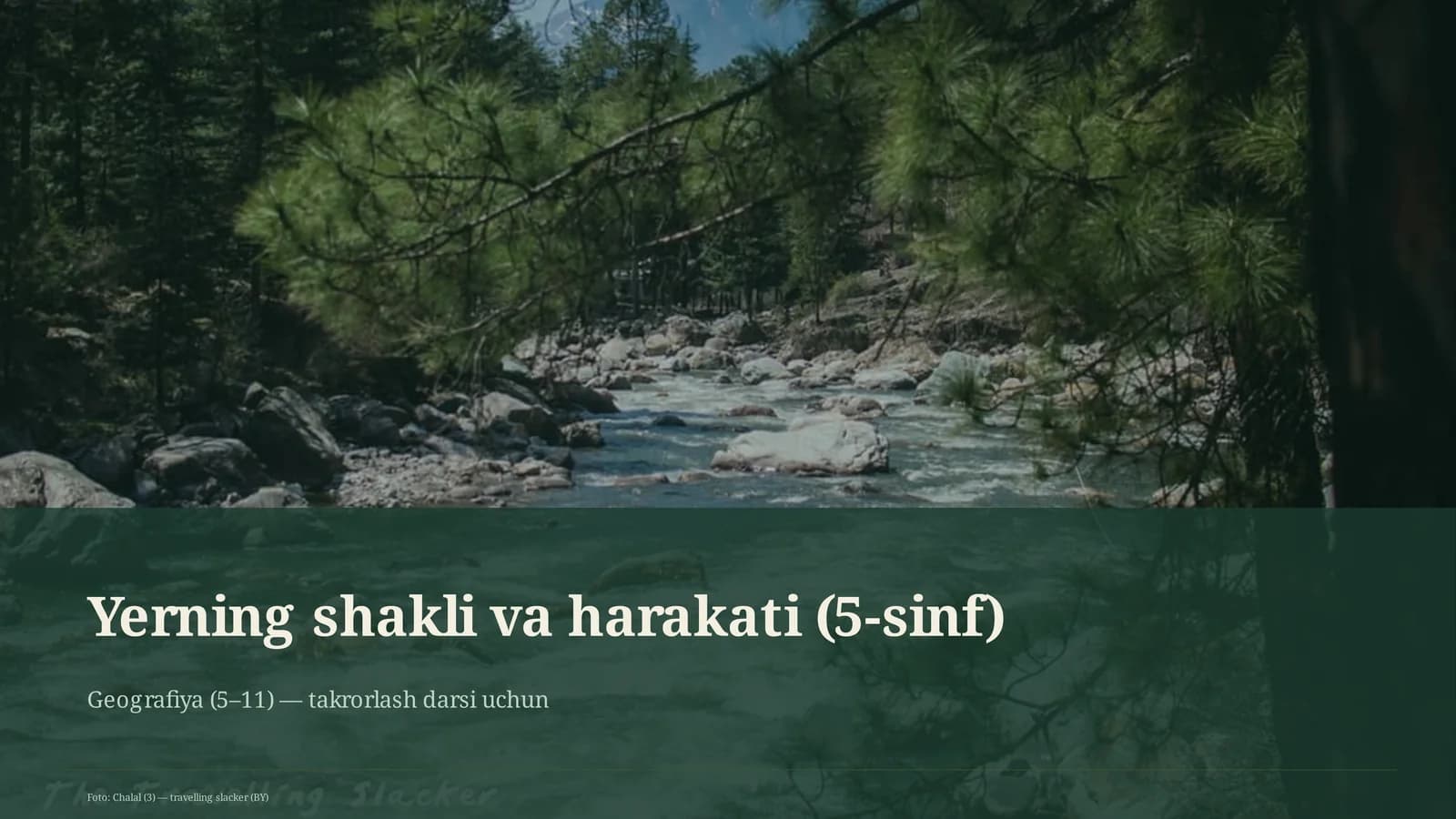 Yerning shakli va harakati (5-sinf)