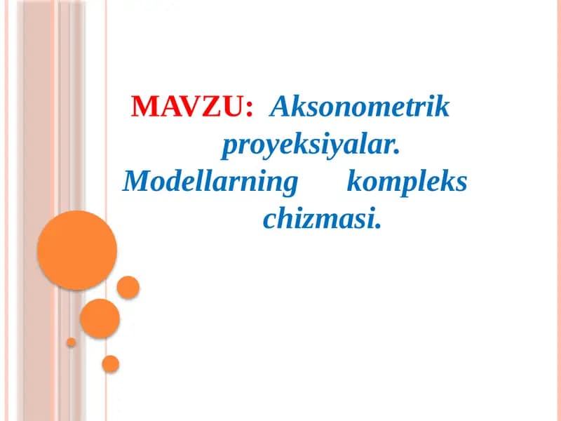 Aksonometrik proyeksiyalar
