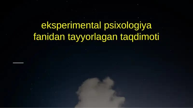 Eksperimental psixologiyada stereoskopik idrok