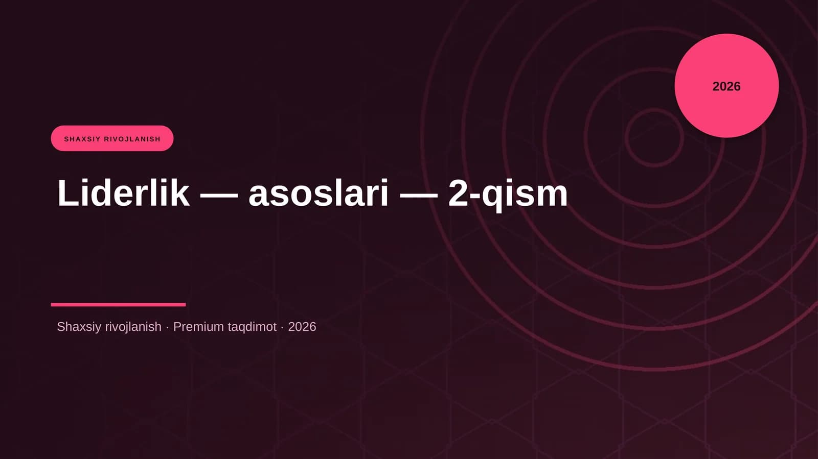 Liderlik — asoslari — 2-qism