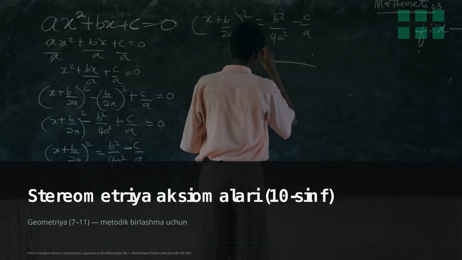 Stereometriya aksiomalari (10-sinf)