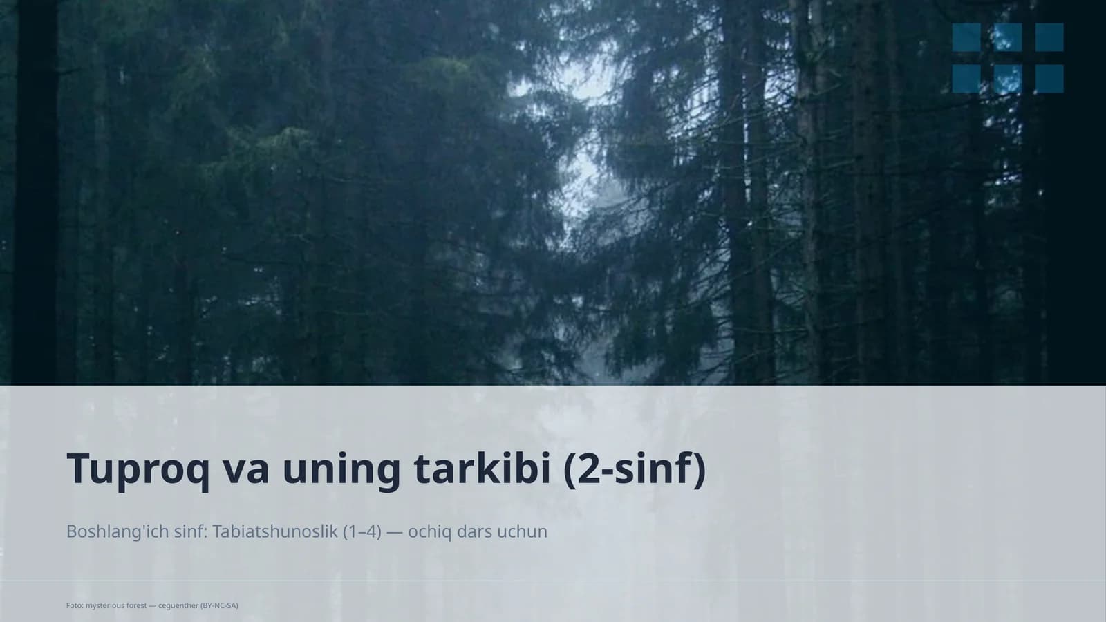 Tuproq va uning tarkibi (2-sinf)