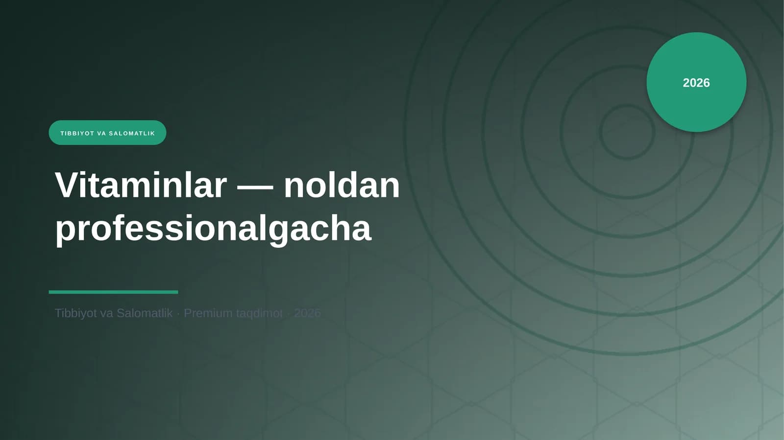 Vitaminlar — noldan professionalgacha