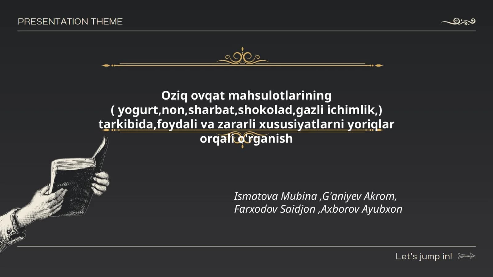 Oziq ovqat mahsulotlarining tarkibi