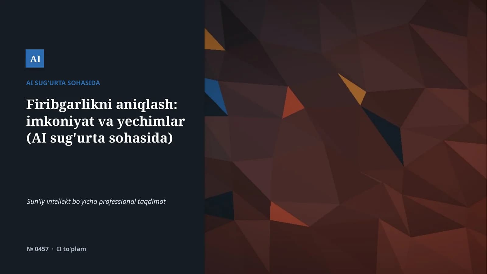 Sun'iy intellekt bo'yicha professional taqdimot