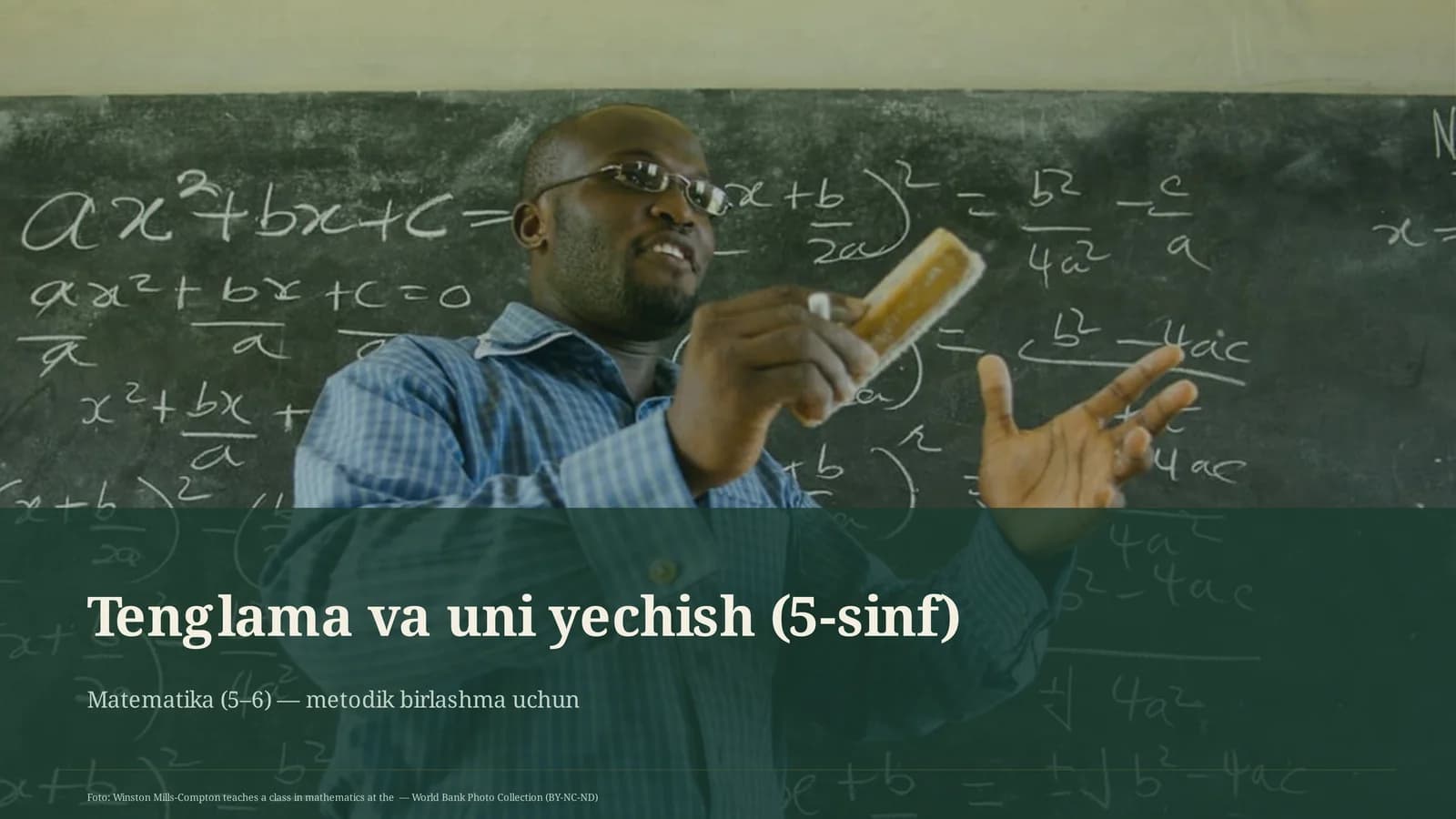 Tenglama va uni yechish (5-sinf)