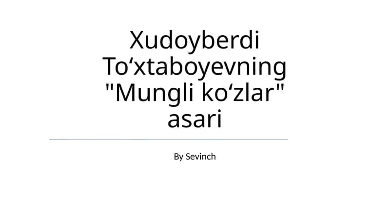 "Mungli koʻzlar"