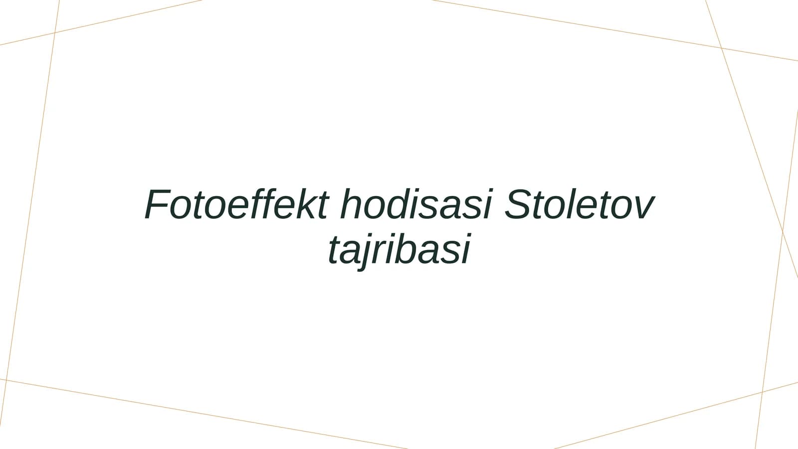 Fotoeffekt hodisasi