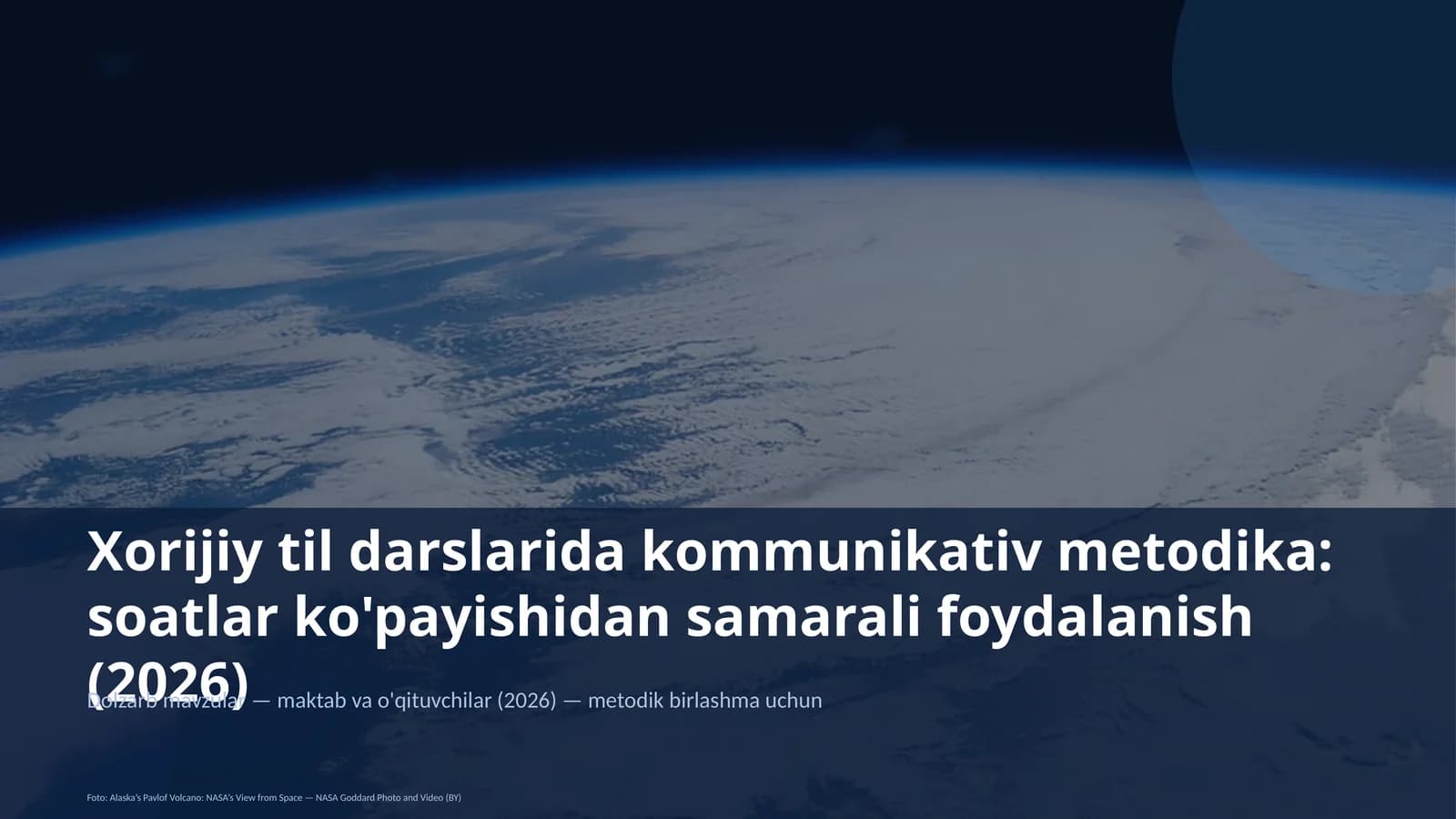 Xorijiy til darslarida kommunikativ metodika