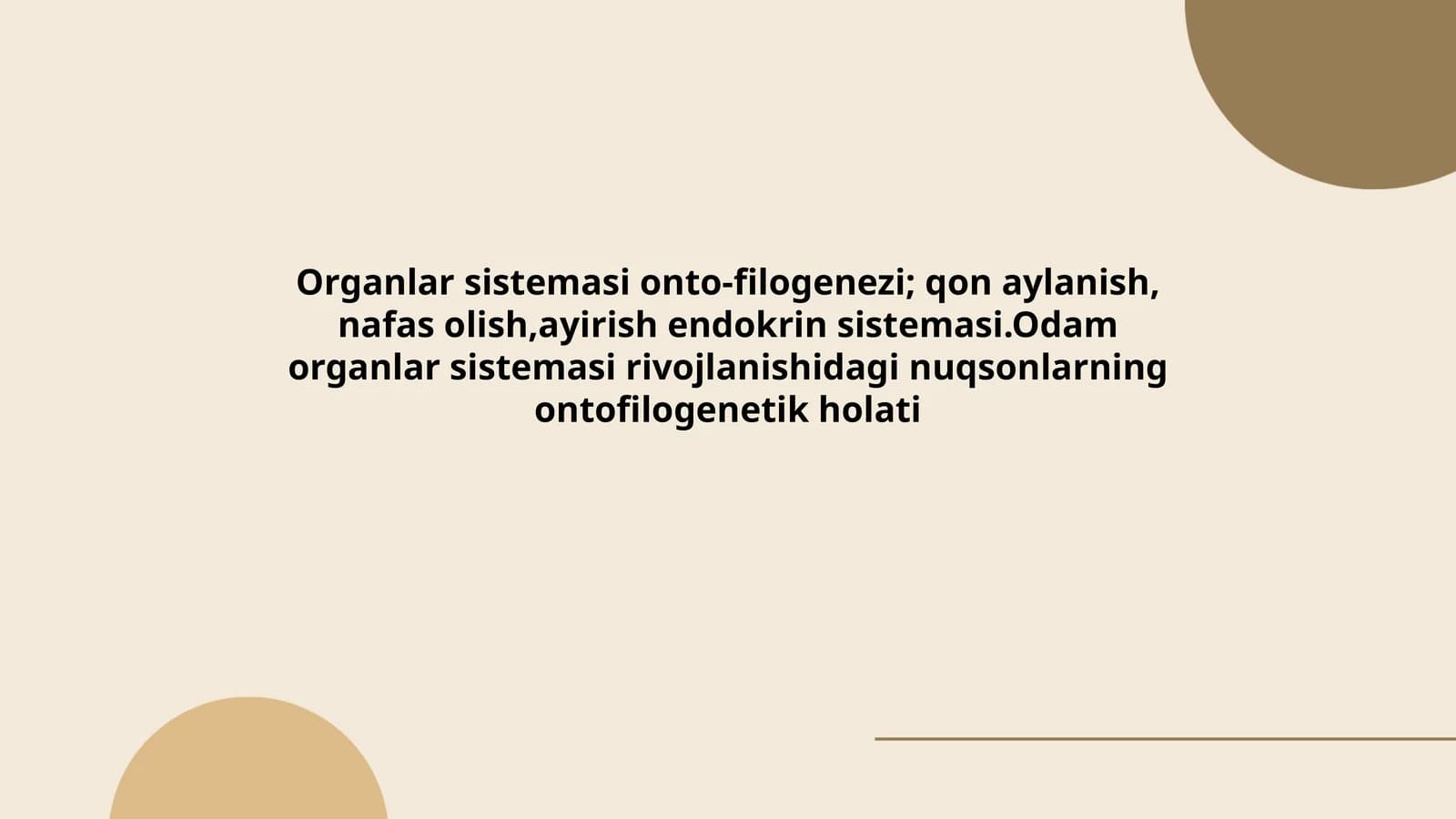 Organlar sistemasi onto-filogenezi
