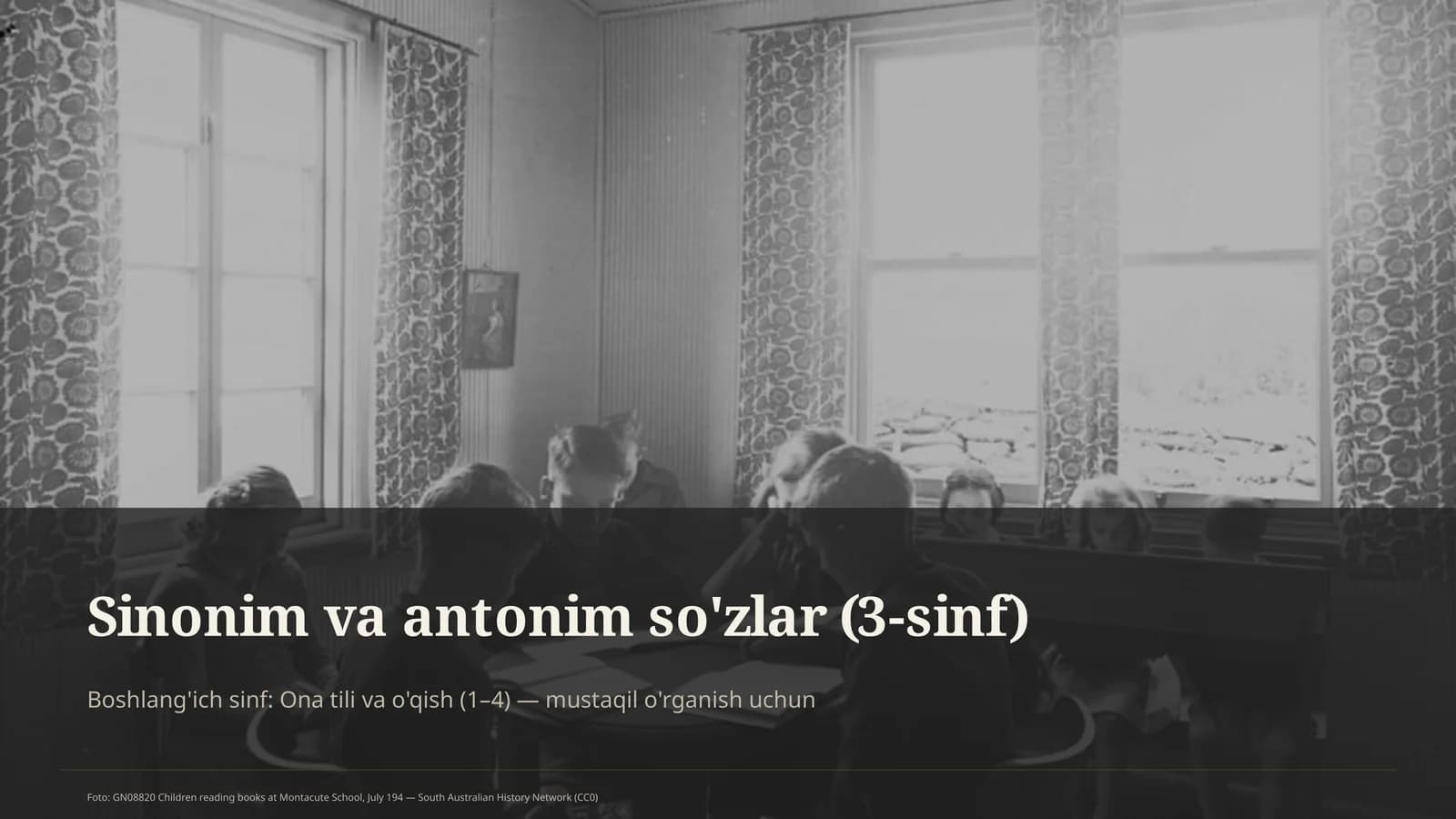 Sinonim va antonim so'zlar (3-sinf)