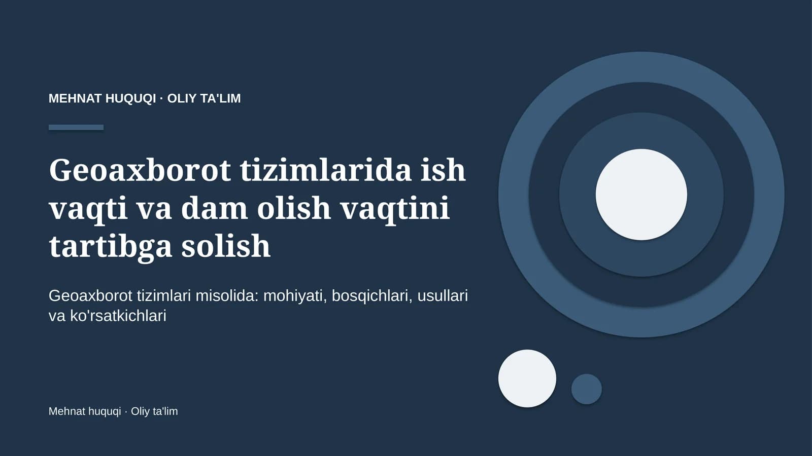 geoaxborot tizimlarida ish vaqti va dam olish vaqtini tartibga solish 5074