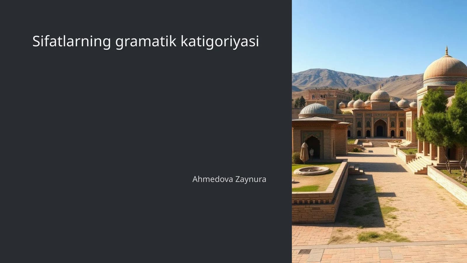 Sifatlarning gramatik katigoriyasi