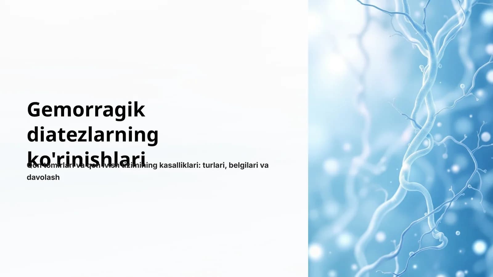 Gemorragik diatezlarning ko'rinishlari