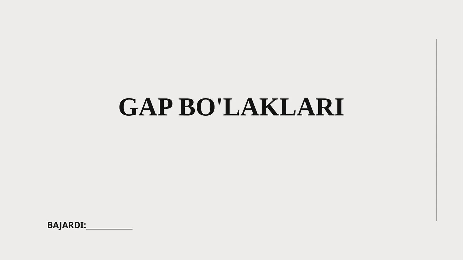 Gap bo'laklari
