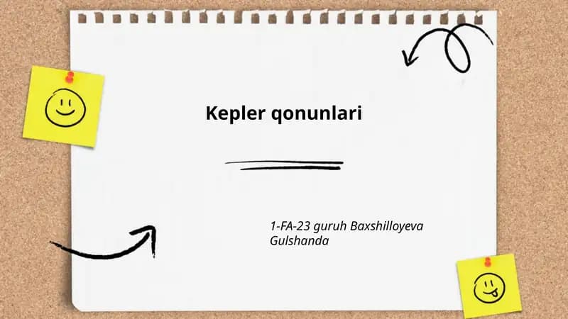 Kepler qonunlari