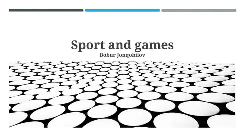 Sport and games